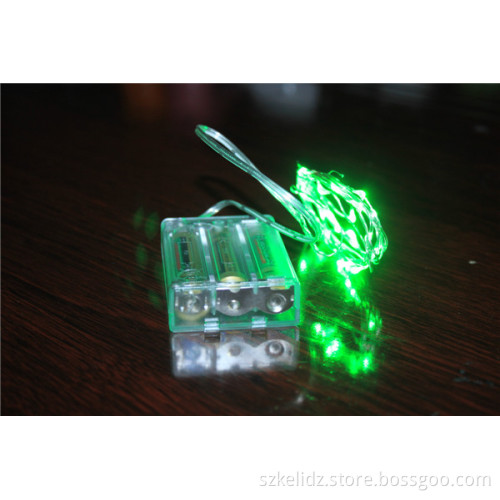 Wholesale Battery Power 4m Long 40 LED Indoor Decoration wedding Silver LED String Bright Pink Light